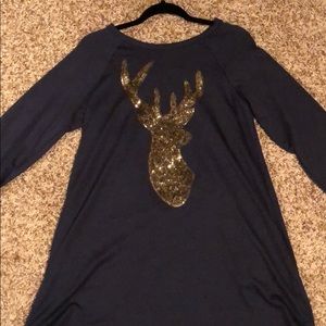 Navy Deer Sweatshirt